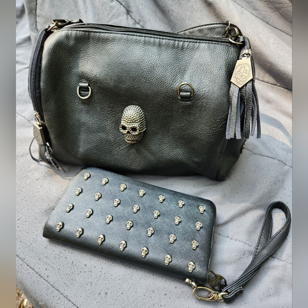 Skull Purse/Wallet Set